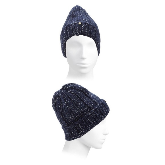 [Kate Spade] Classic Cozy Navy Beanie - Picture 2 of 4
